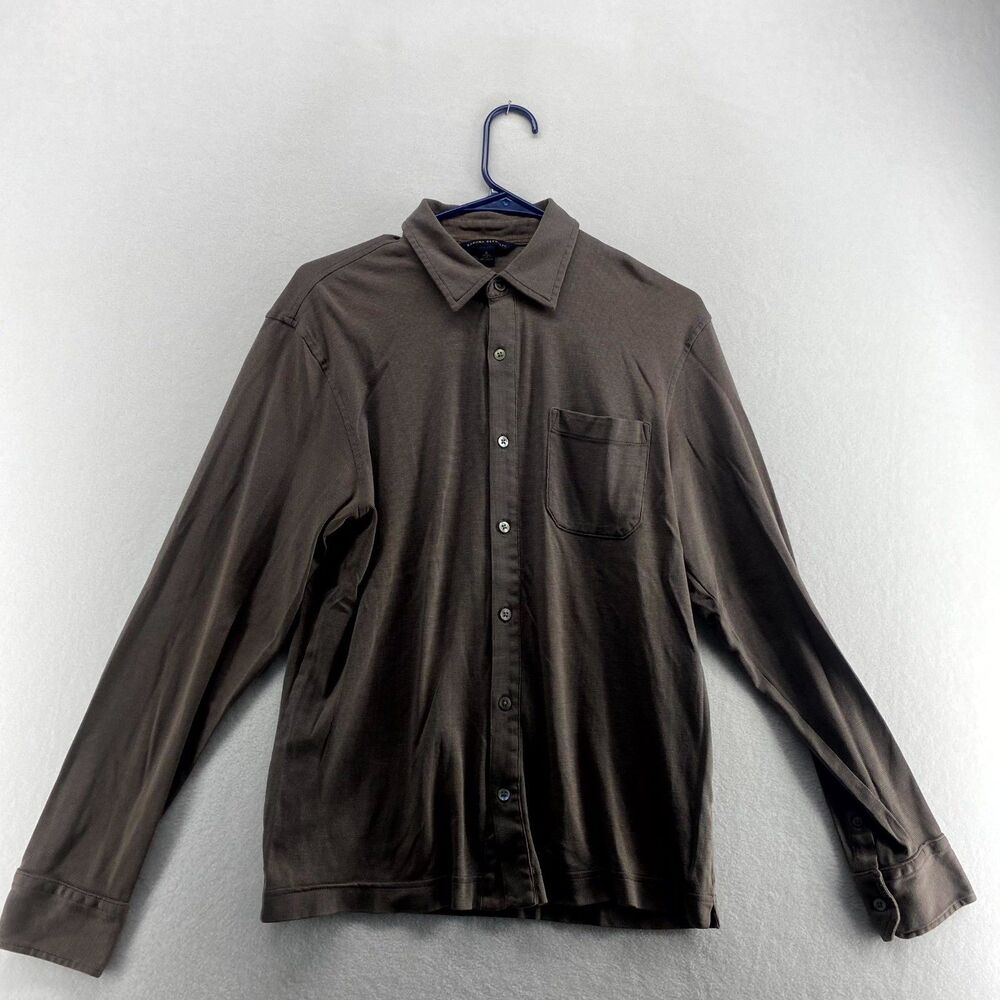 Banana Republic Brown Cloth Soft‎ Material Button Down Shirt Mens Size S